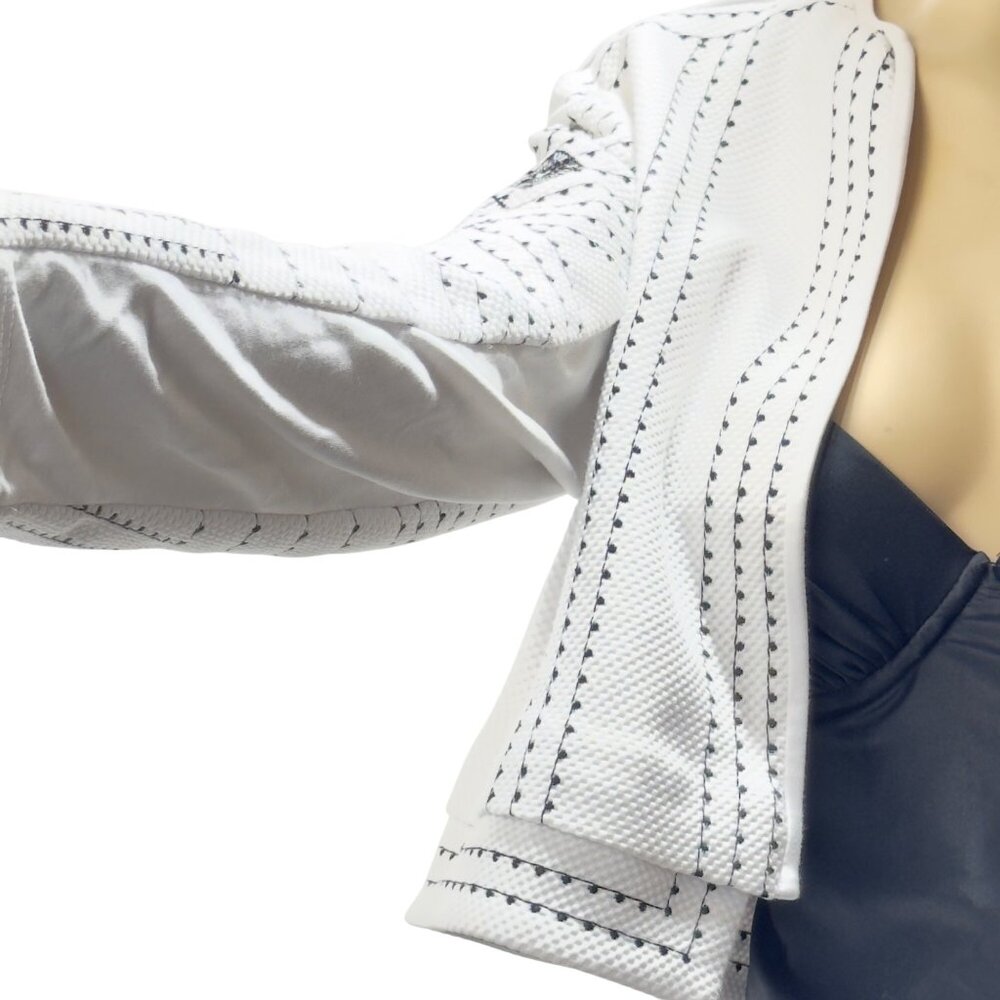 Nygard Womens Aztec Pattern White & Black Cropped Jacket Size L - Picture 7 of 11